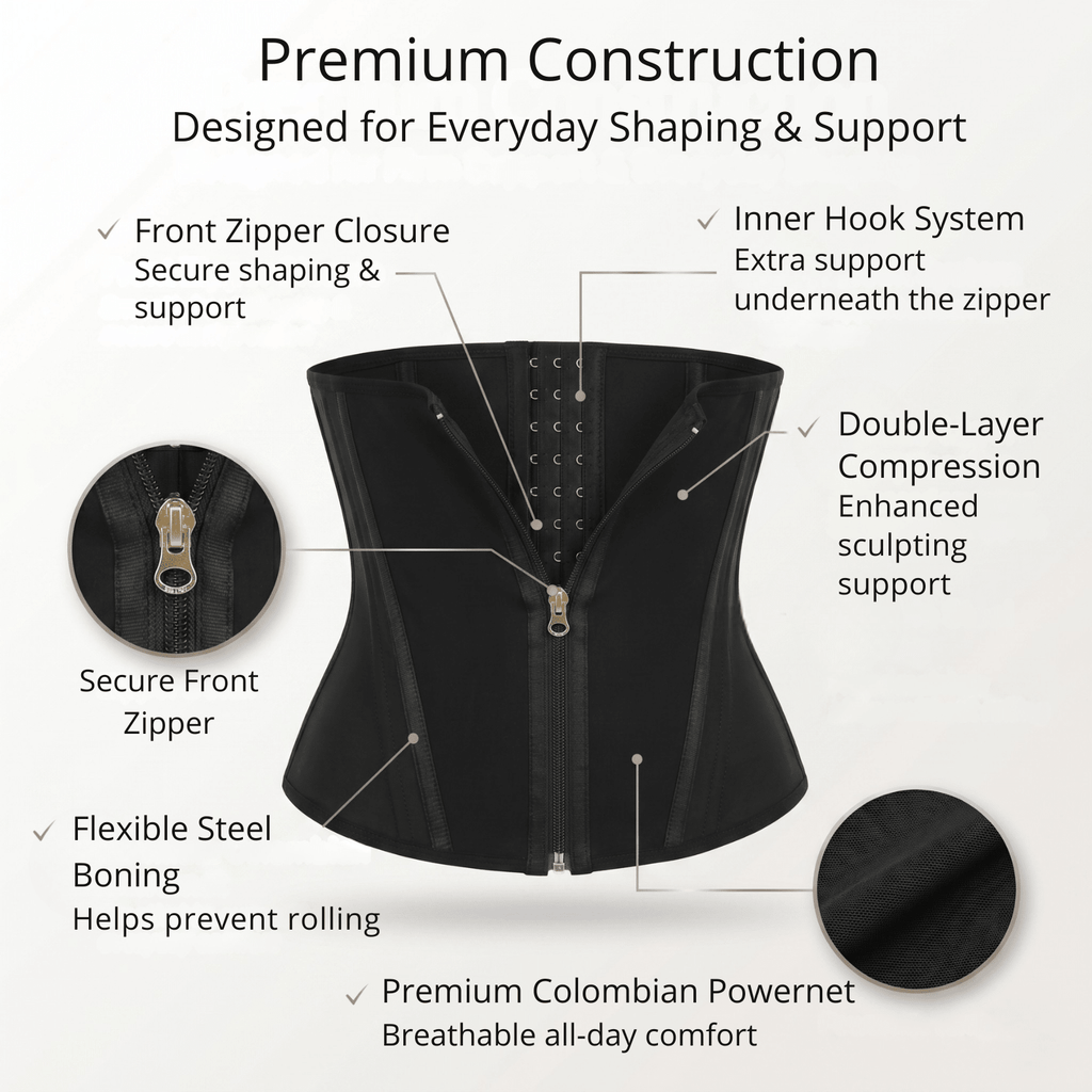 Perfect Silhouette Colombian Waist Trainer – Double Compression Body Shaper for Women - Colombian Shapewear | Siluets