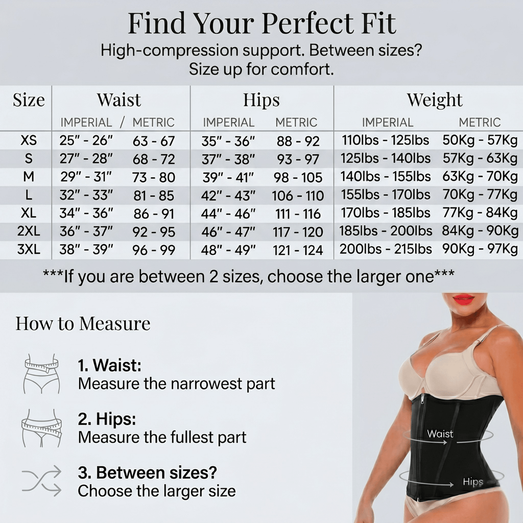 Perfect Silhouette Colombian Waist Trainer – Double Compression Body Shaper for Women - Colombian Shapewear | Siluets