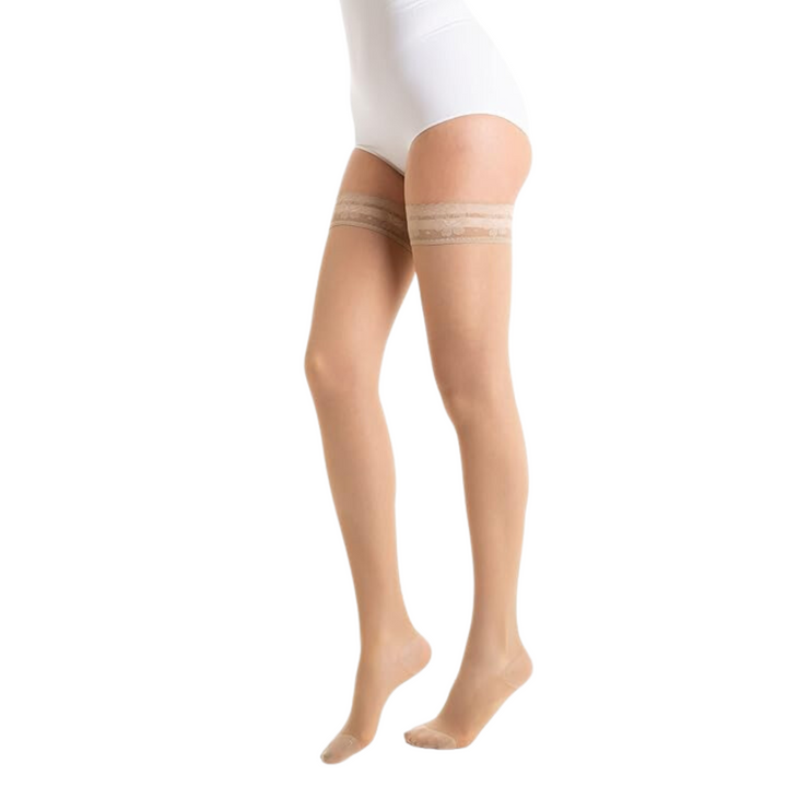 Relaxsan Basic 870 Thigh-High Compression Stockings with Lace