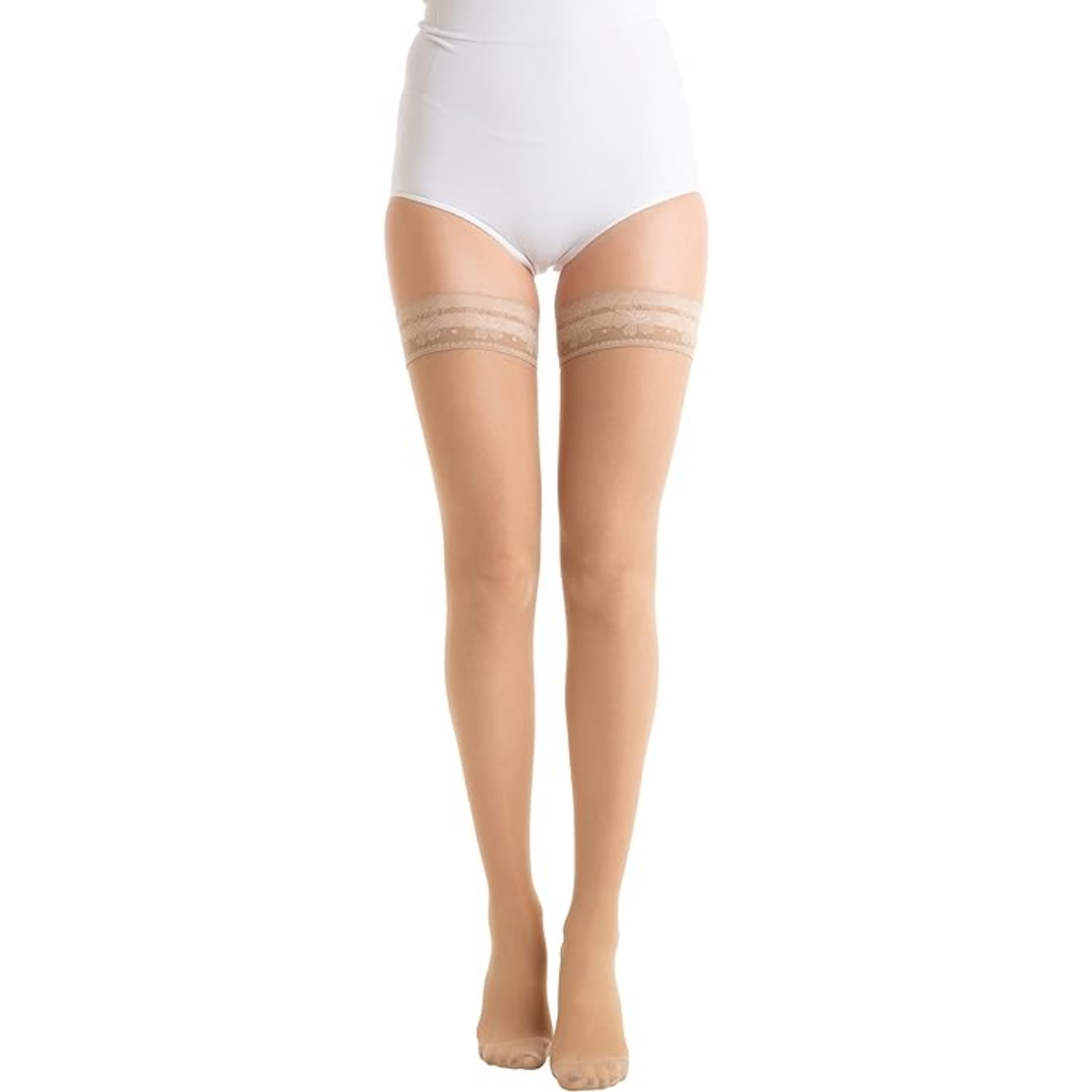 Relaxsan Basic 870 Thigh-High Compression Stockings with Lace