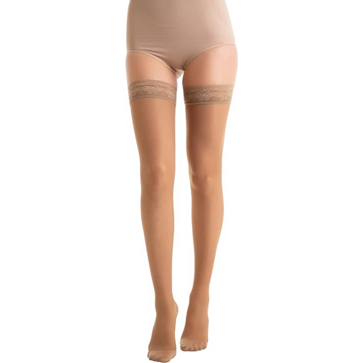 Relaxsan Basic 870 Thigh-High Compression Stockings with Lace