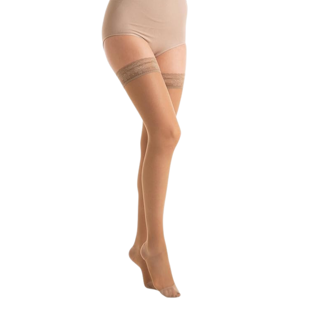 Relaxsan Basic 870 Thigh-High Compression Stockings with Lace