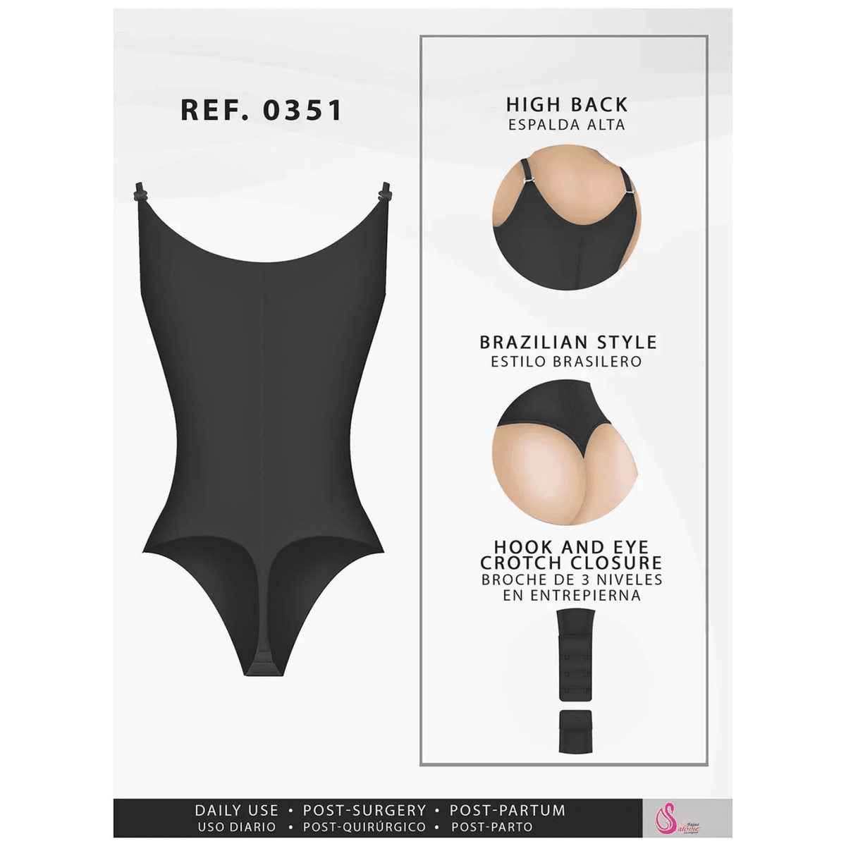 Fajas Salome 0351 – Colombian Thong Shapewear | Tummy Control Faja - Colombian Shapewear | Siluets