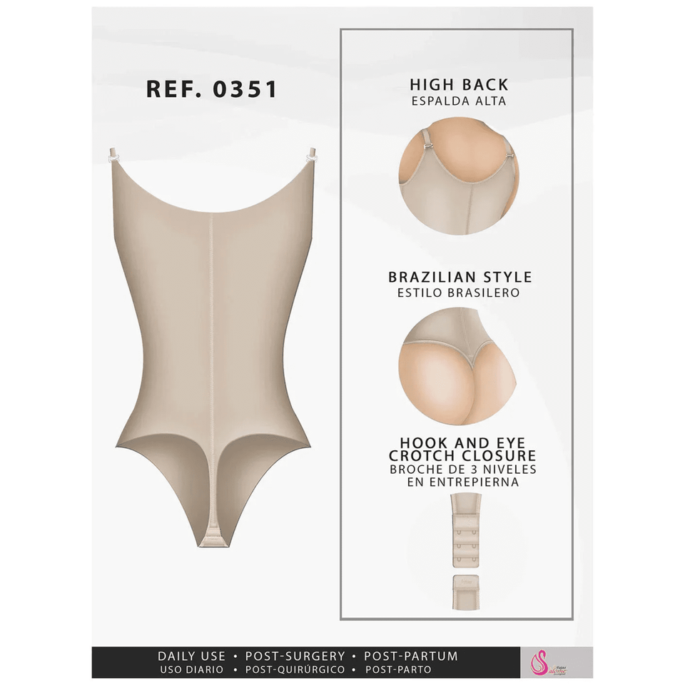 Fajas Salome 0351 – Colombian Thong Shapewear | Tummy Control Faja - Colombian Shapewear | Siluets