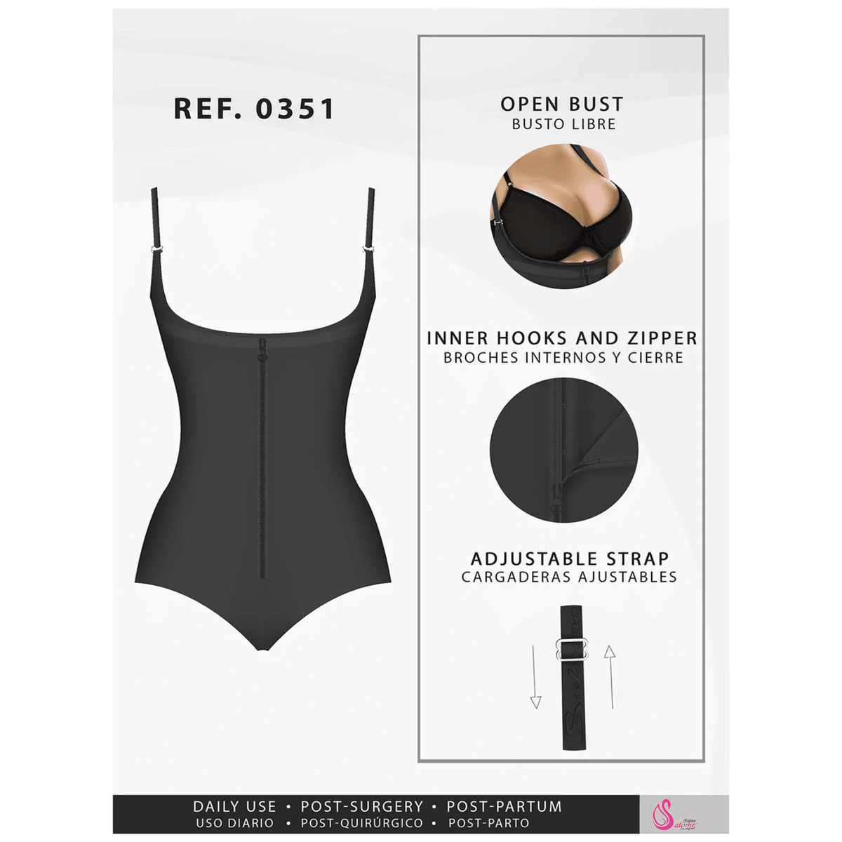 Fajas Salome 0351 – Colombian Thong Shapewear | Tummy Control Faja - Colombian Shapewear | Siluets