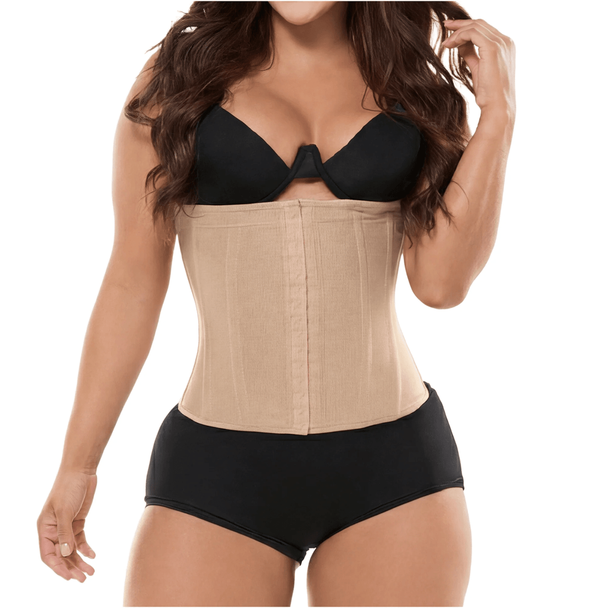 Fajas Salomé 315 - 1 - CCB Colombian Waist Cincher | Powernet Hooks Shapewear - Colombian Shapewear | Siluets
