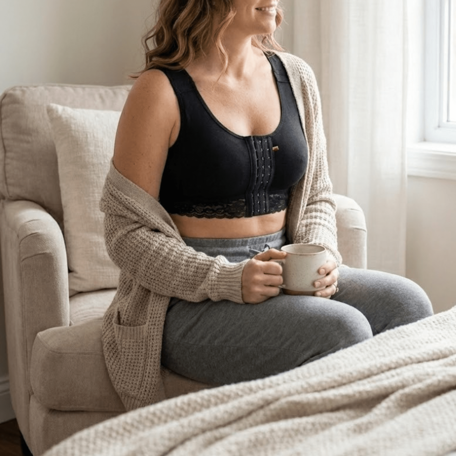 Fajas Salome 02L4 | Stage 1 Post - Surgery Compression Bra | Adjustable Support for Breast Surgery - Colombian Shapewear | Siluets