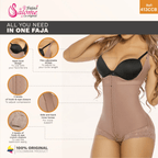 Salome 413 - CCB | Faja Colombiana Tummy Control Girdle with Hooks Bodysuit | Powernet - Colombian Shapewear | Siluets