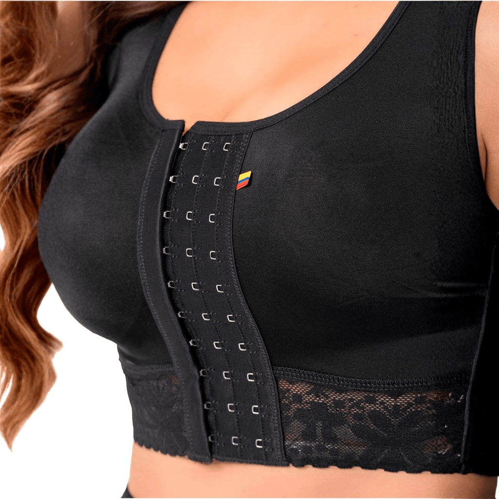 Fajas Salome 02L4 | Stage 1 Post - Surgery Compression Bra | Adjustable Support for Breast Surgery - Colombian Shapewear | Siluets