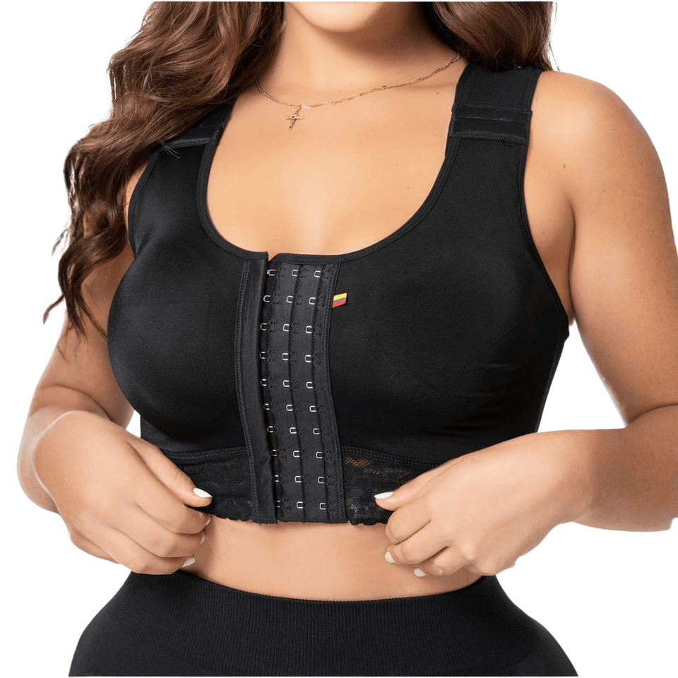 Fajas Salome 02L4 | Stage 1 Post - Surgery Compression Bra | Adjustable Support for Breast Surgery - Colombian Shapewear | Siluets