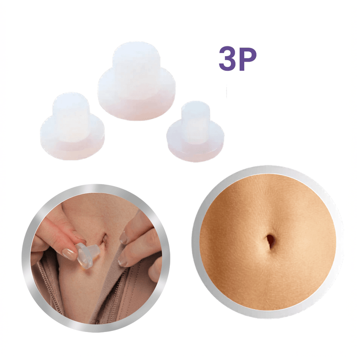 Silicone Belly Button Plug – Post - Surgery Navel Support | 3 - Piece Recovery Set (Lipo, Tummy Tuck, Hernia) - Colombian Shapewear | Siluets