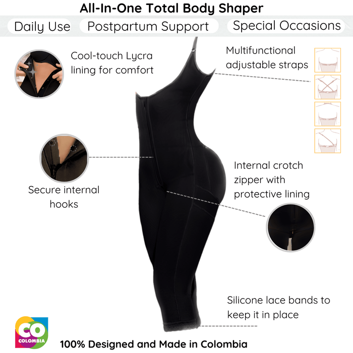 Siluet 1026 • Total Body Sculpting Bodysuit – Full Control Shaper - Colombian Shapewear | Siluets