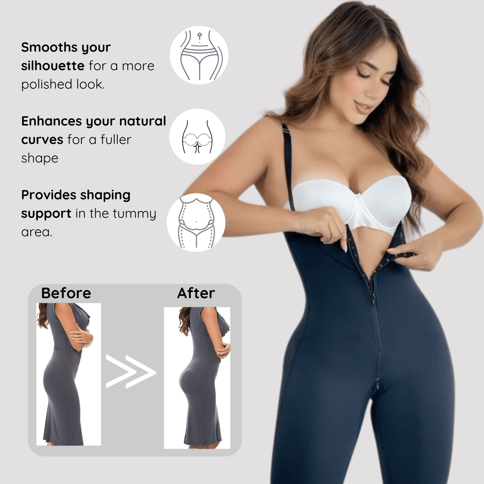 Siluet 1026 • Total Body Sculpting Bodysuit – Full Control Shaper - Colombian Shapewear | Siluets