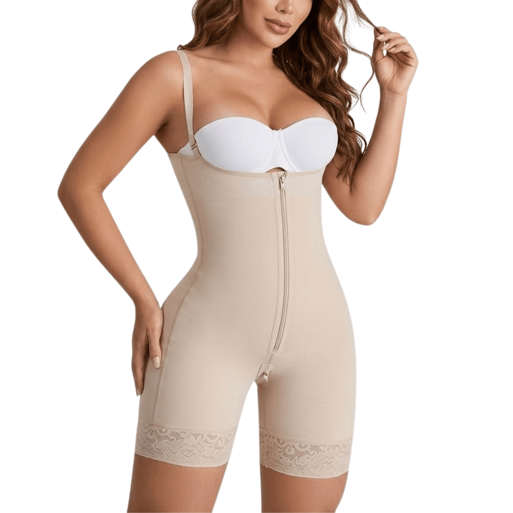 Siluet 1027 Colombian Mid - Thigh Shapewear Bodysuit – Firm Compression & Butt - Lifting Support - Colombian Shapewear | Siluets
