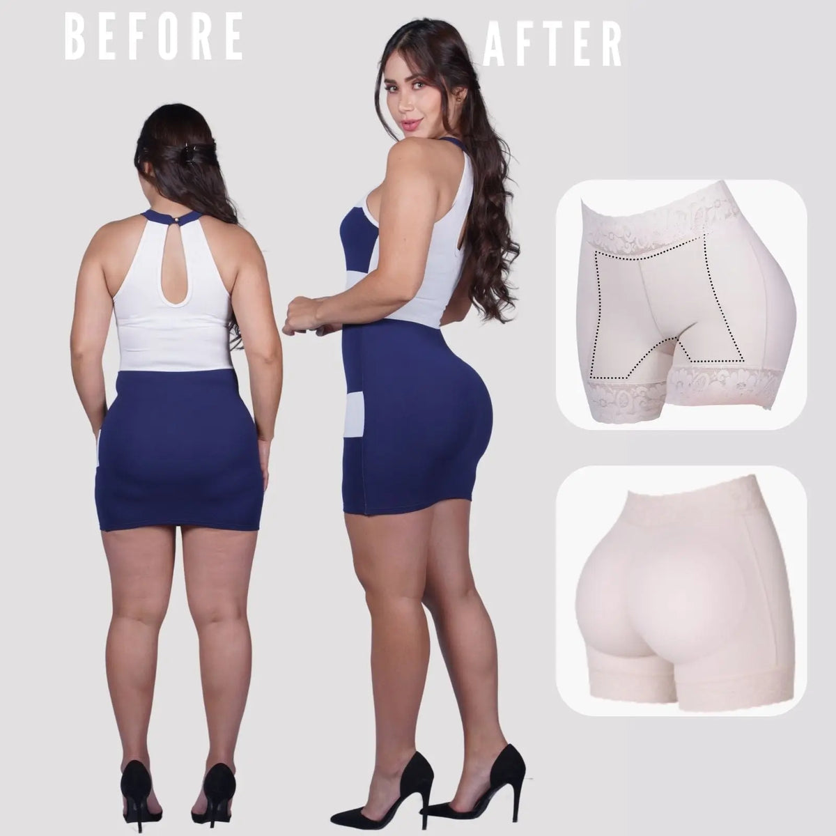Siluet 1429 – Colombian Butt Lifter Shapewear No Padding | Tummy Control Shaper Shorts - Colombian Shapewear | Siluets