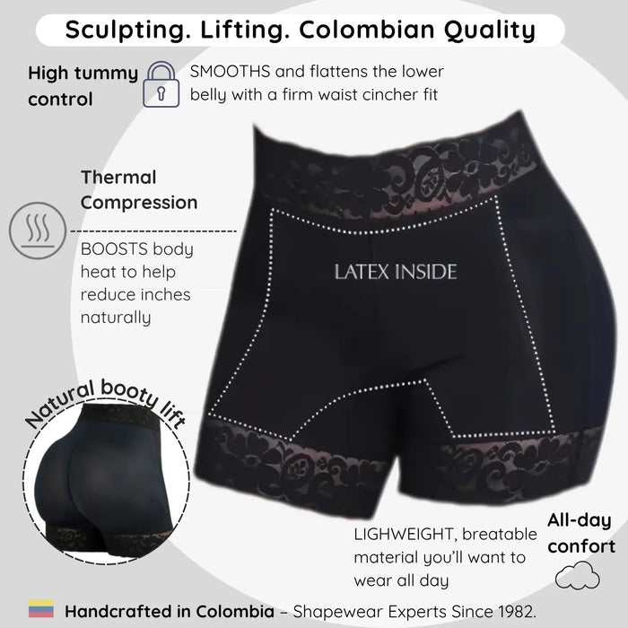 Siluet 1429 – Colombian Butt Lifter Shapewear No Padding | Tummy Control Shaper Shorts - Colombian Shapewear | Siluets