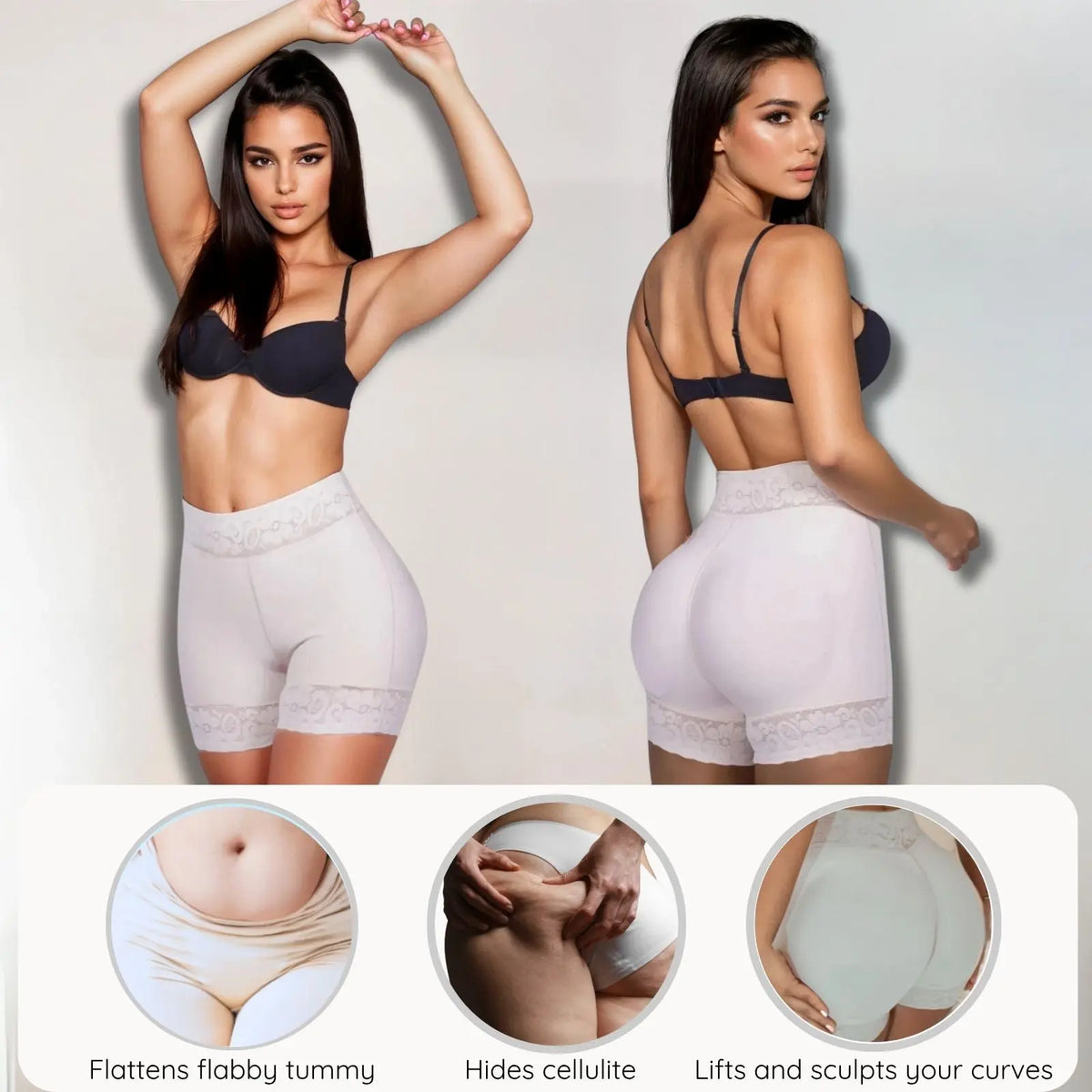 Siluet 1429 – Colombian Butt Lifter Shapewear No Padding | Tummy Control Shaper Shorts - Colombian Shapewear | Siluets