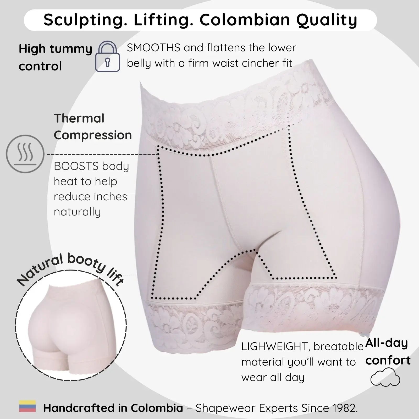 Colombian Faja Butt Lifter Shorts