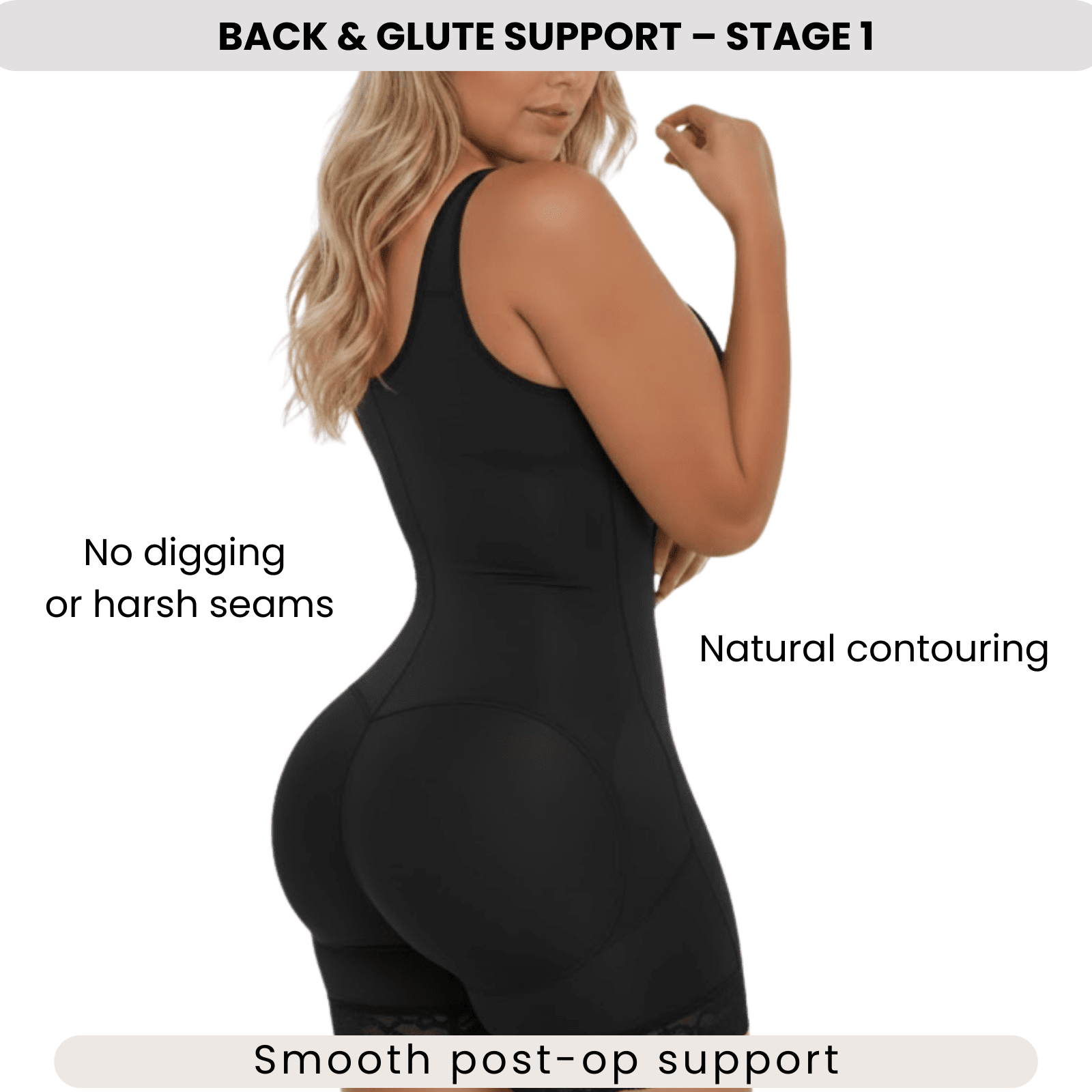 Stage 1 Post - Surgery Faja | BBL, Lipo & Tummy Tuck Compression Garment for Hourglass Recovery - Colombian Shapewear | Siluets