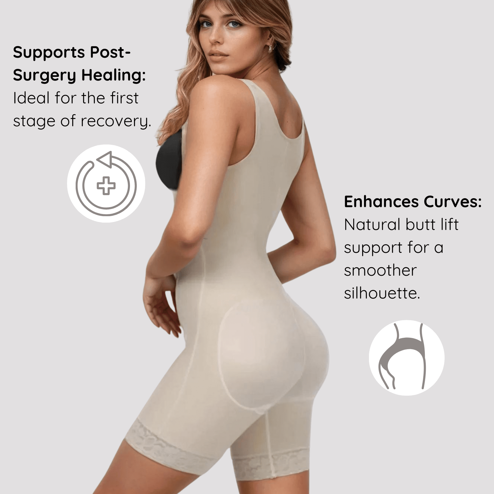 Stage 1 Post - Surgery Faja | BBL, Lipo & Tummy Tuck Compression Garment for Hourglass Recovery - Colombian Shapewear | Siluets