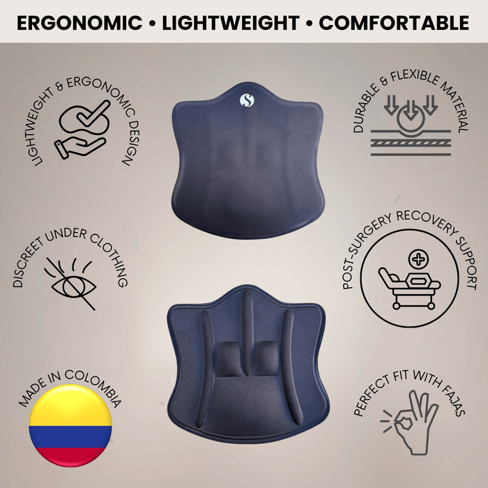 Siluet Ergonomic Abs Definer – Abdominal Contouring Board for Fajas | Sculpted “Chocolate Bar Abs” Look | Lightweight, Flexible & Discreet - Colombian Shapewear | Siluets