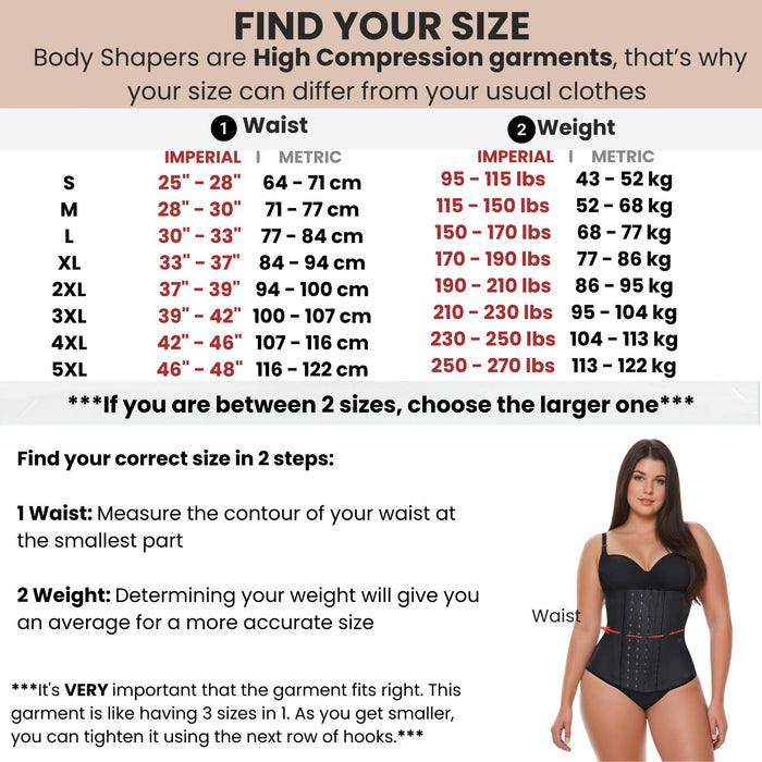 Siluet F20N / F21 Colombian Latex Waist Trainer – 3 Hook Corset - Colombian Shapewear | Siluets