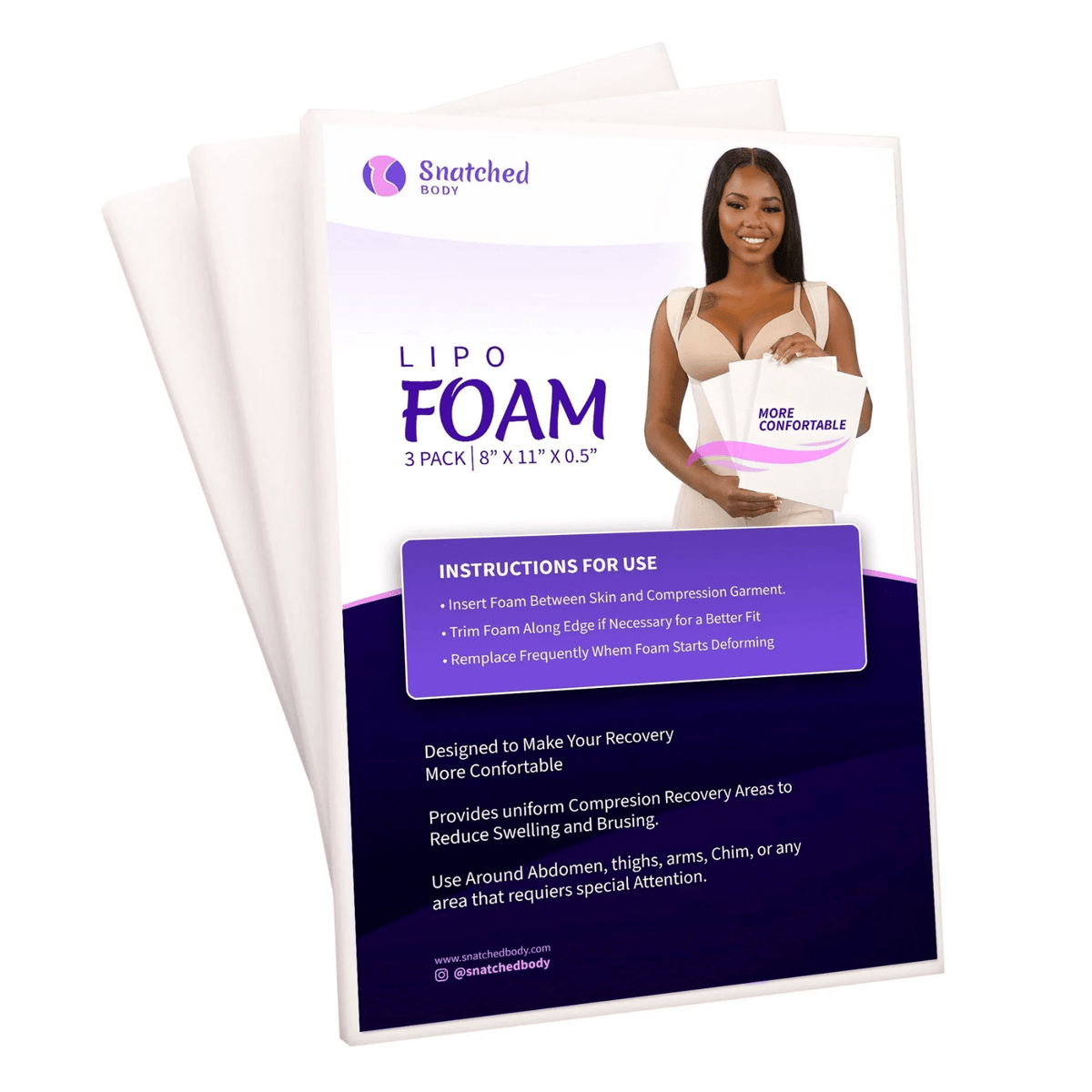 Lipo Foam – Post - Surgery Compression Pads | Liposuction Recovery - Colombian Shapewear | Siluets