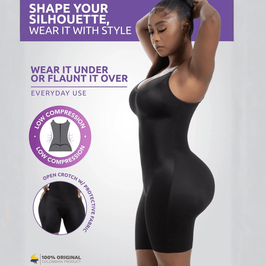 Snatched DQ01L3 – Colombian Bodysuit | Tummy Control & Built - In Bra - Colombian Shapewear | Siluets
