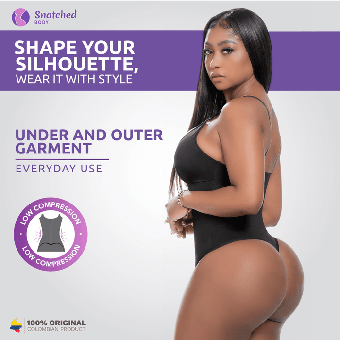 Snatched DQ01L4 – Colombian Thong Bodysuit | Tummy Control Faja - Colombian Shapewear | Siluets