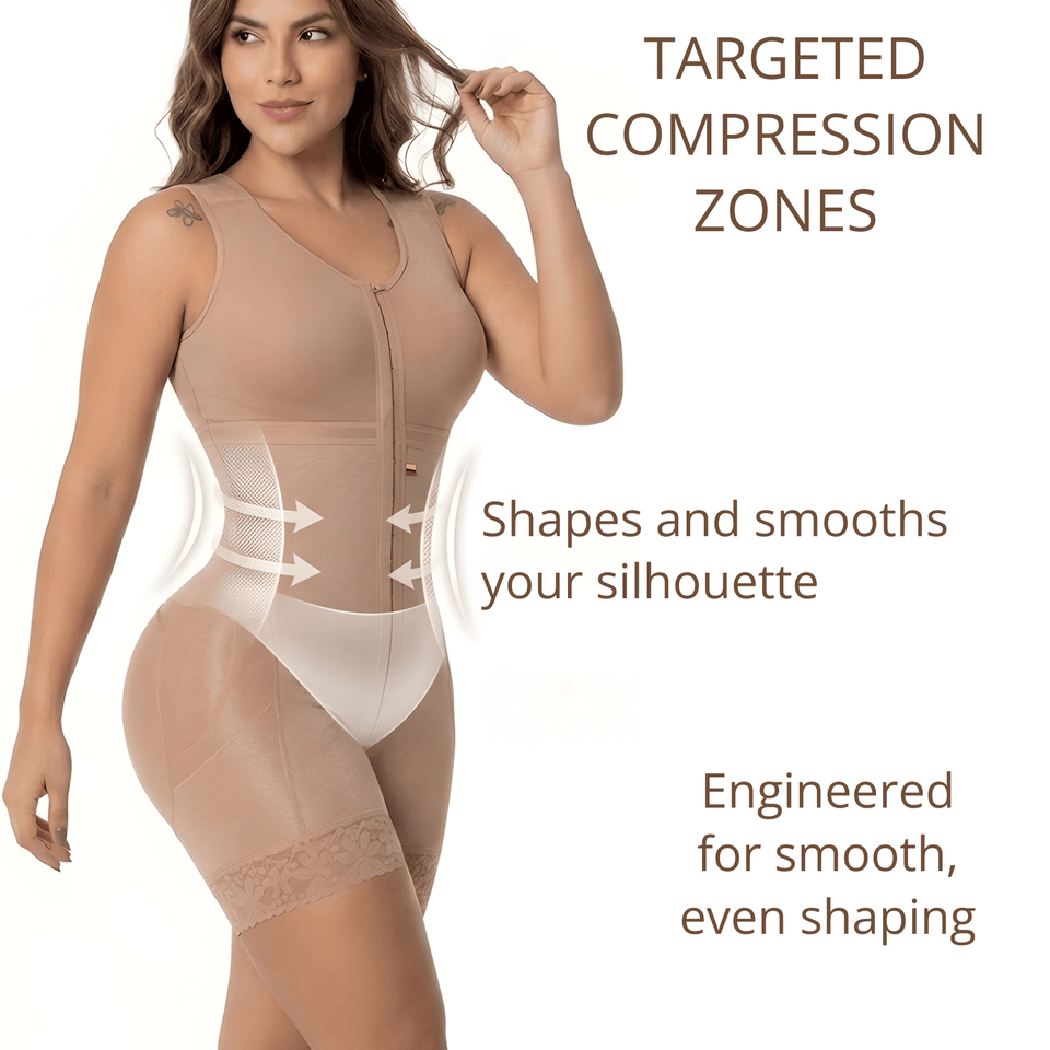 SNATCHED 002411 – Stage 2 Faja with Built - In Bra | Hourglass Shapewear for Post - Op & Everyday Wear - Colombian Shapewear | Siluets