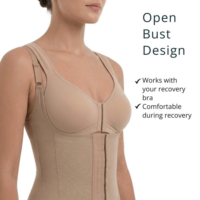 Stage 1 Post - Surgery Faja | Open Bust BBL, Lipo & Tummy Tuck Compression Garment | 70182TJ - Colombian Shapewear | Siluets