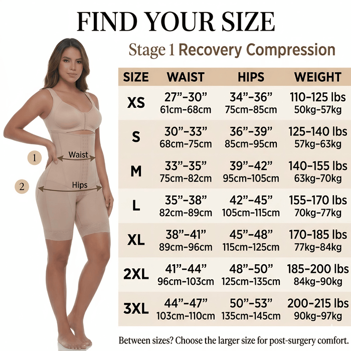 Stage 1 Post - Surgery Faja | Open Bust BBL, Lipo & Tummy Tuck Compression Garment | 70182TJ - Colombian Shapewear | Siluets