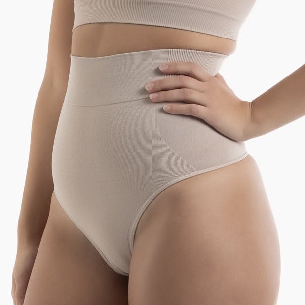 Farmacell Women’s High - Waist Shaping Thong | Italian Seamless Compression - Colombian Shapewear | Siluets