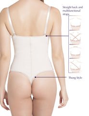 1023 Thong Strapless Shapewear with Latex