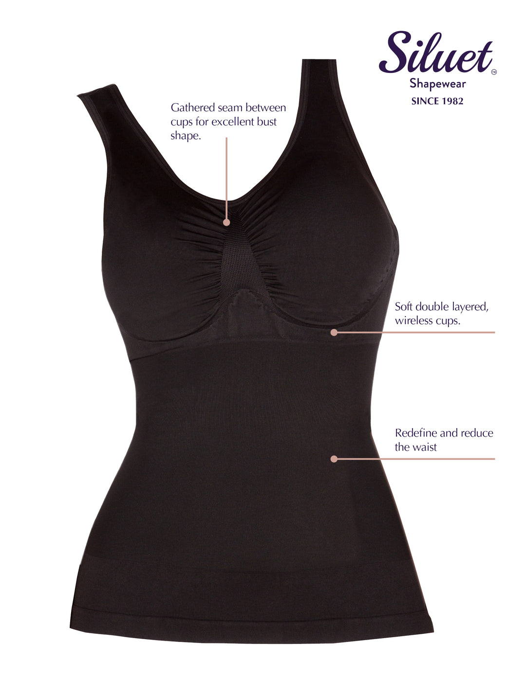 3-in-1 Shapewear: Camisole, Shaper, and Bra All-in-One for Instant Confidence! Siluet 1S8060