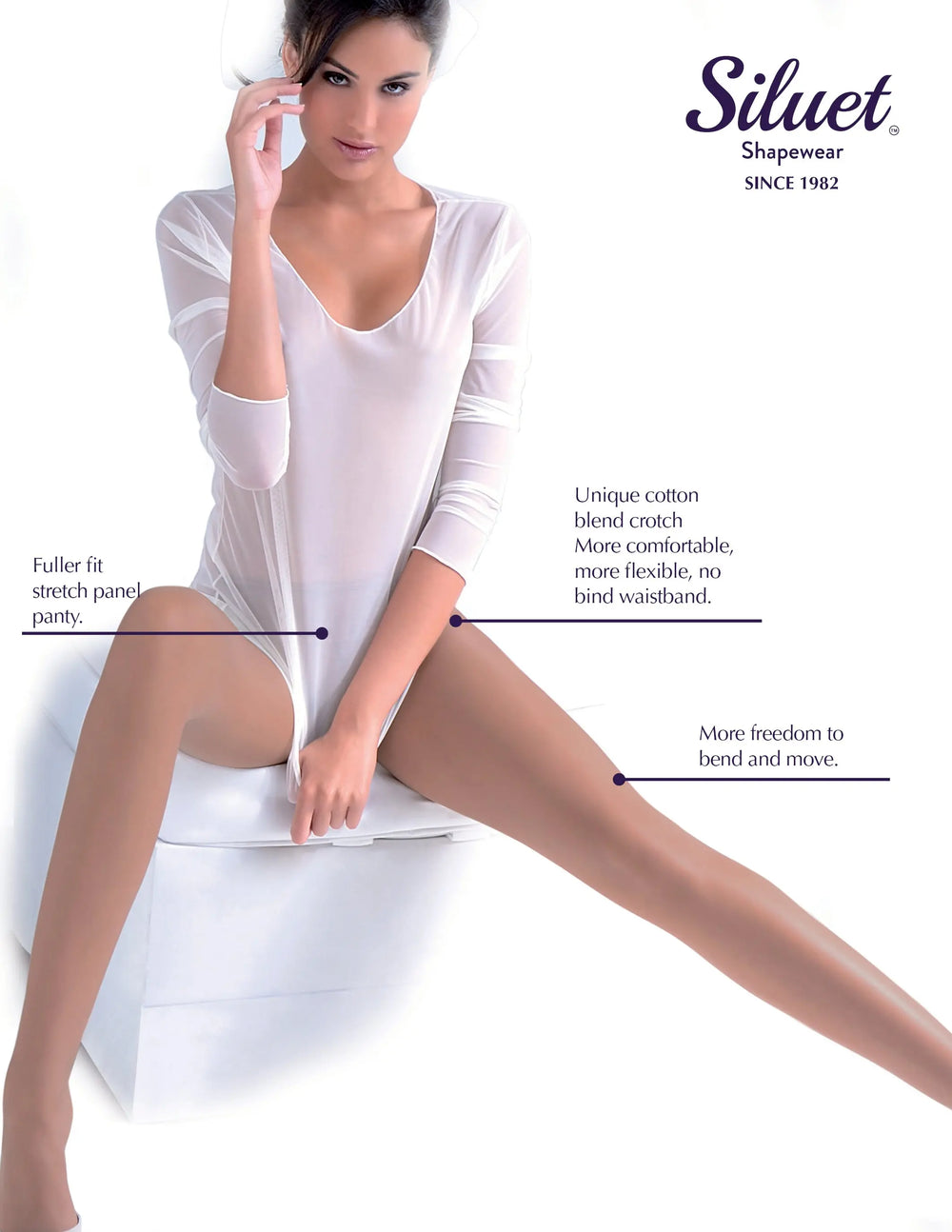 1T1442 Invisible Pre-Shaped Pantyhose | The Perfect Makeup Layer for Your Legs Siluets