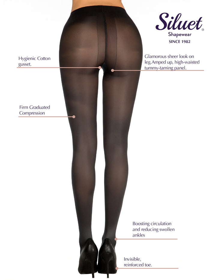 1T1496 Varicose Control 70 Sheer Support Pantyhose
