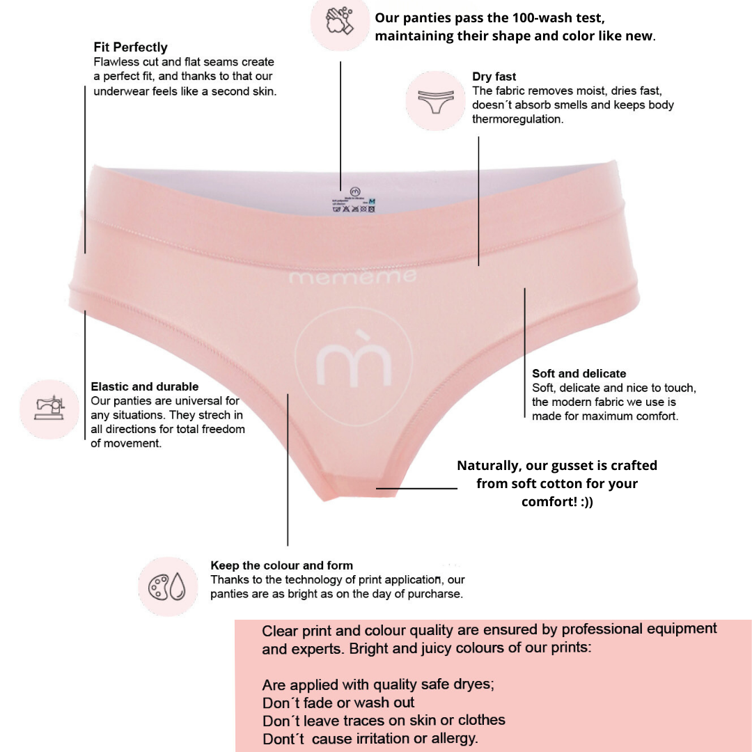 mememe DAISY – Tangelo - QUEEN SIZE - HIGH WAISTED BRIEF Panty for Women
