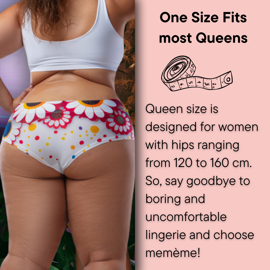 mememe DAISY – Gold - QUEEN SIZE - HIGH WAISTED BRIEF Panty for Women