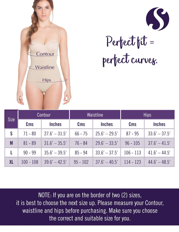 Siluet 932/933 Adjustable Shaping Body Suit with Crotch Closure Siluets