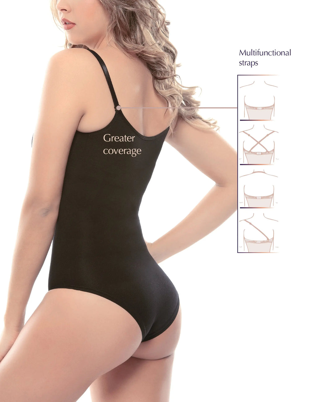 Siluet 932/933 Adjustable Shaping Body Suit with Crotch Closure Siluets