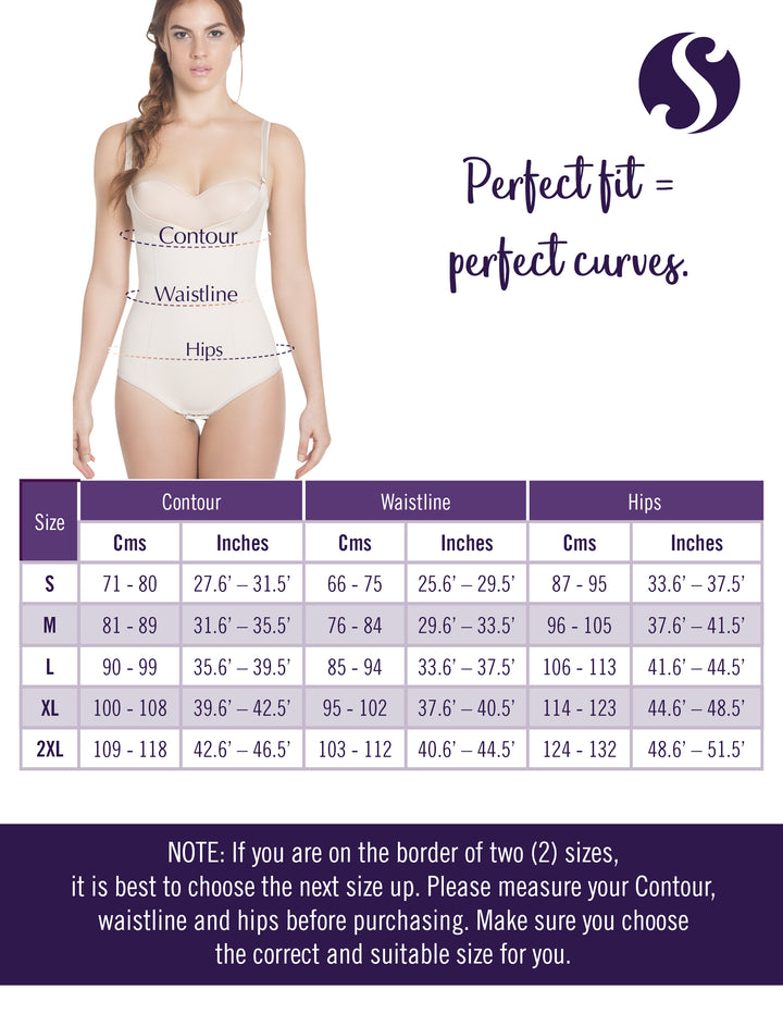 Siluet E6025 Slimming Braless Classic Panty Body Shaper with Latex Siluets