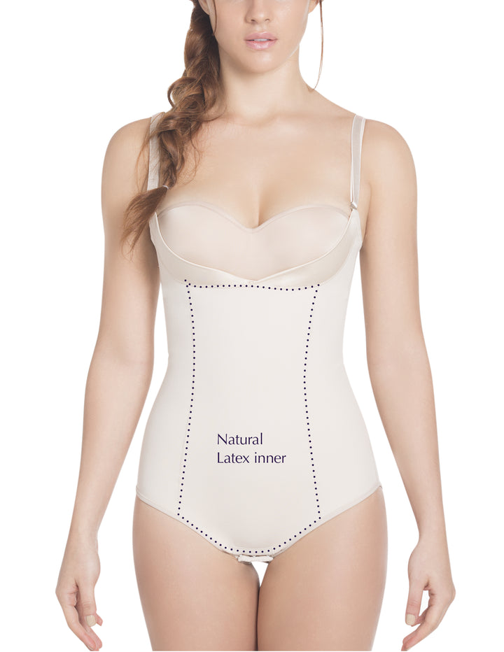 Siluet E6025 Slimming Braless Classic Panty Body Shaper with Latex Siluets