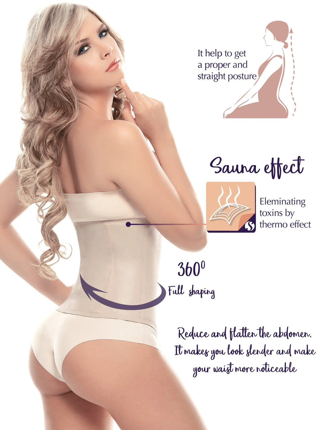 Siluet F20R Classic Latex Waist Cincher Lined in Pink Cotton Siluets