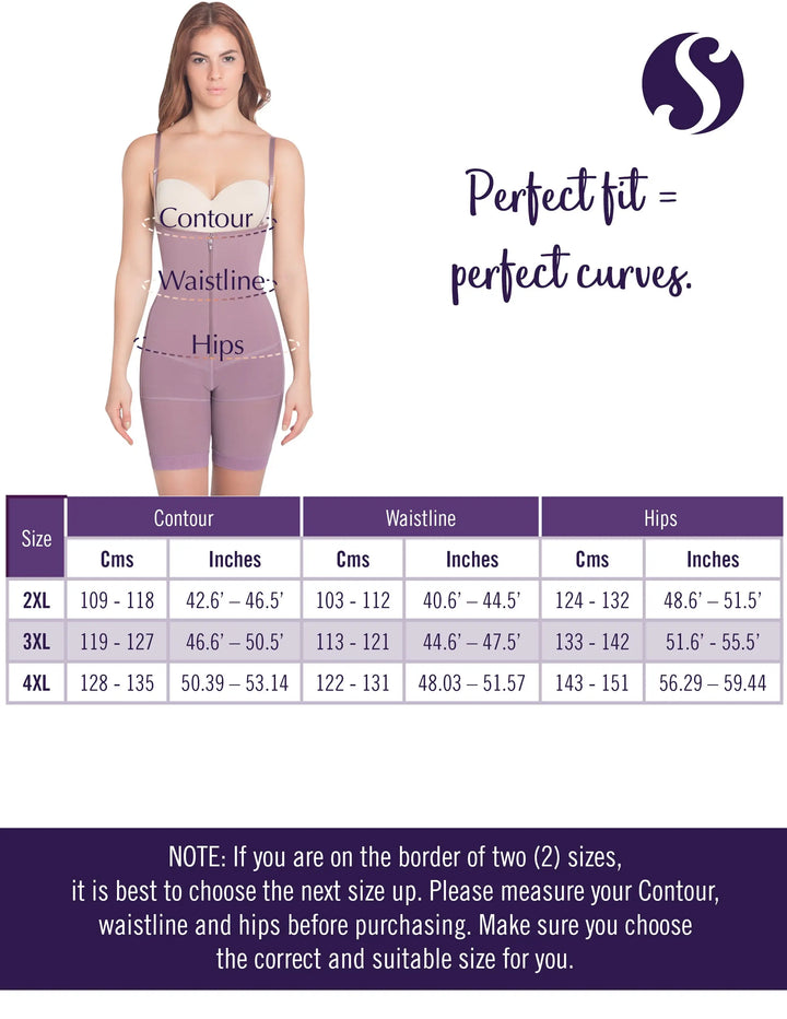 Siluet PS1 Postpartum High Compression Mid-Thigh Full Body Shaper Siluets